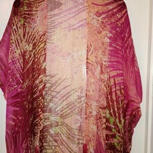 Vibrant Pink and Green Women's Kimono PTP 30"